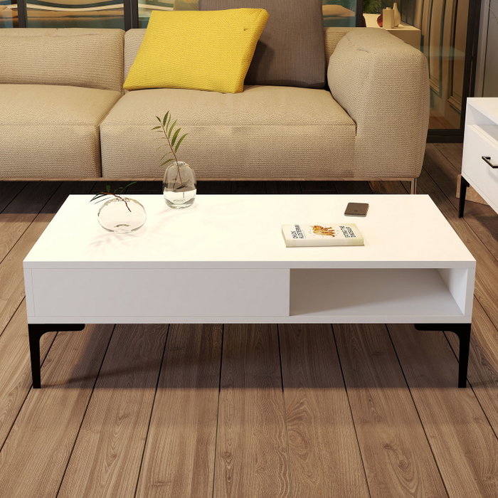 Hanah Home Istanbul Mesa de Centro Blanca